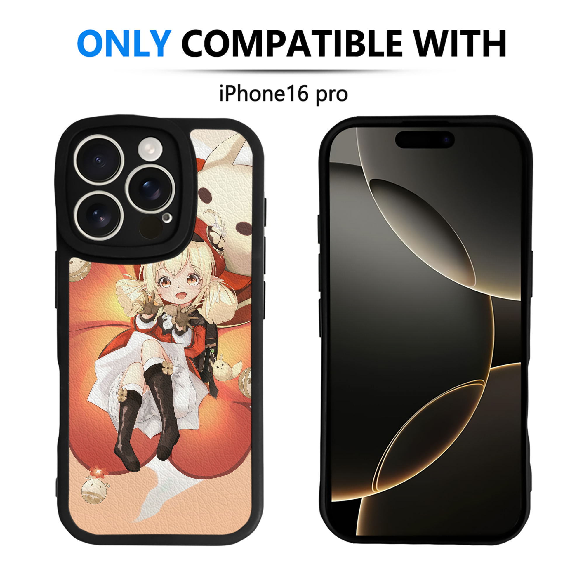 げんし神 genshin 【iPhone 16シリーズ対応】シリコンスマホケース（レザー調） 材質：シリコン
